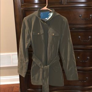 NWT - Water Resistant Belted Rain Jacket